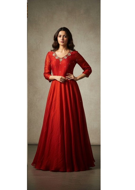 Tew Space Silk Handwork Gown Wholesale Clothing Distributors In India